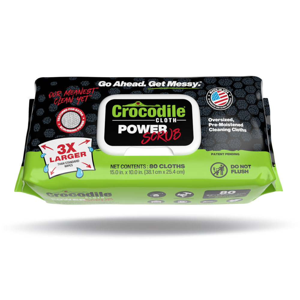 Crocodile Cloth® – Oversized Wipes for Oversized Messes