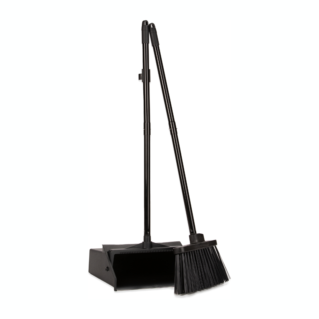 Duo-Pan™ Upright Dust Pan &Broom | 36” Black