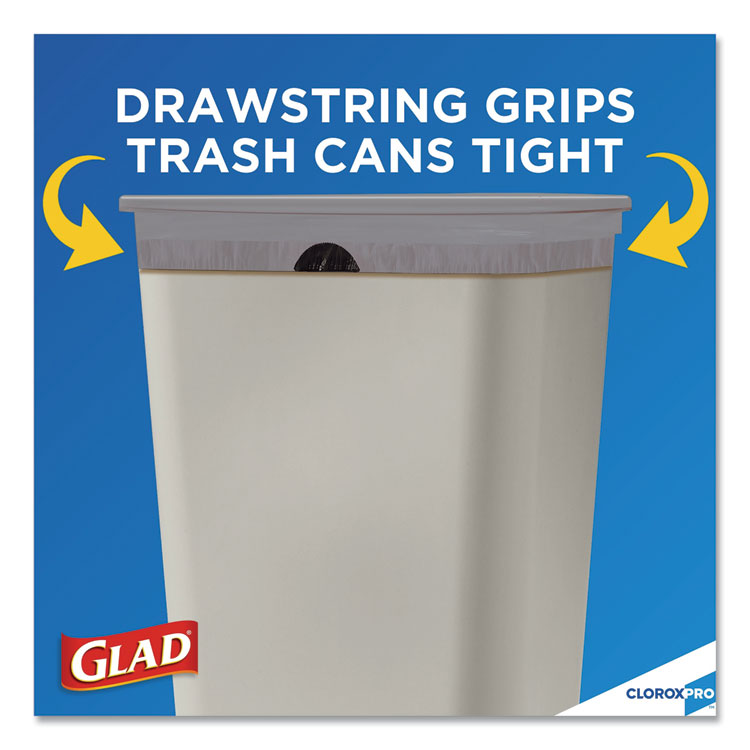 Glad® ForceFlex Tall Kitchen Trash Bags, Gray, 100/box, 0.72mil, 13gal