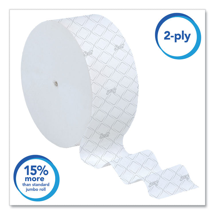 Scott Coreless Jumbo Jr. 2-Ply Toilet Paper by Kimberly-Clark Professional: High-Capacity, Eco-Friendly, Superior Softness - 12 Rolls (Mfr Part #: 07006)