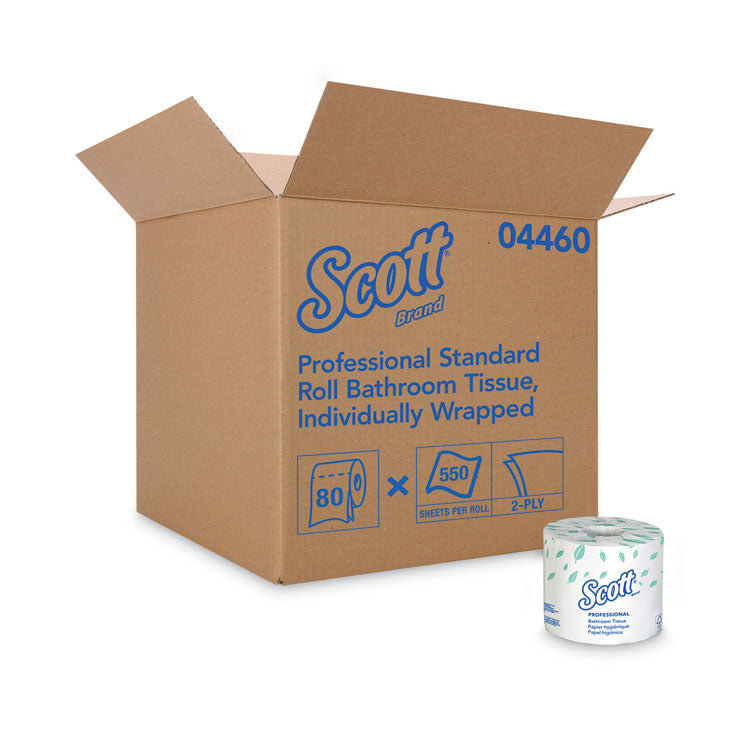 Scott® Standard Roll 2-Ply Toilet Tissue | Septic Safe | 550 Sheets per Roll | 80 Rolls per Carton