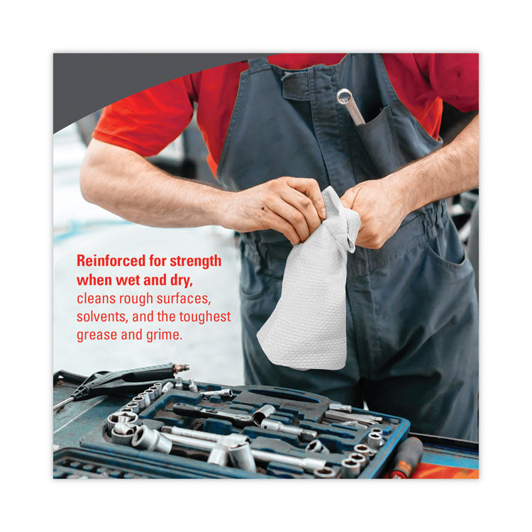 WypAll® PowerClean™ X80 Heavy Duty Cloths, Jumbo Roll - White, 475 Wipers/Roll, 1 Roll/Case