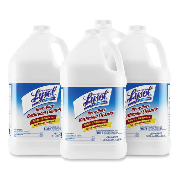 Lysol® Professional Heavy Duty Bathroom Cleaner, 1 gal Bottle, 4 Bottles/Carton