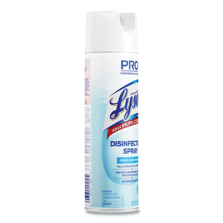 Lysol® Professional Disinfectant Spray Crisp Linen - Case of 12 - (19 oz./canister)