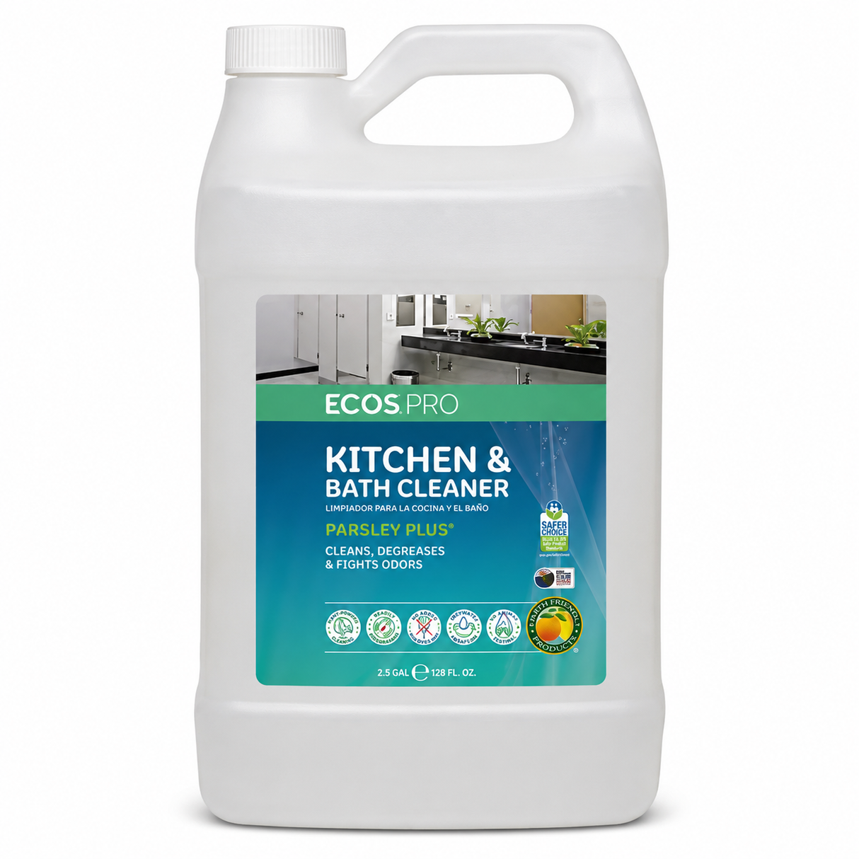 ECOS® PRO Parsley Plus All-Purpose Kitchen & Bathroom Cleaner | Herbal Scent | 1 Gallon