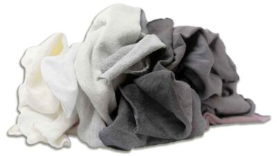 Star Wipers® French Terry Cloth Cotton Rags | White | 50lb Bag