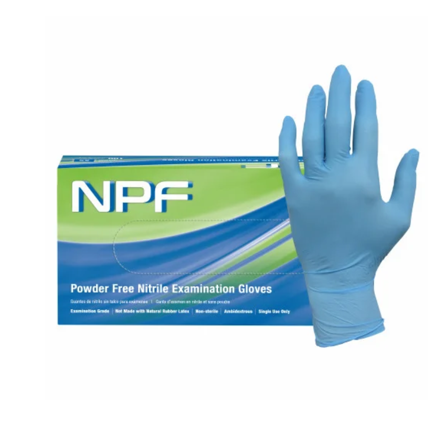 ProWorks® NPF Blue Nitrile Exam Gloves | 100/Box