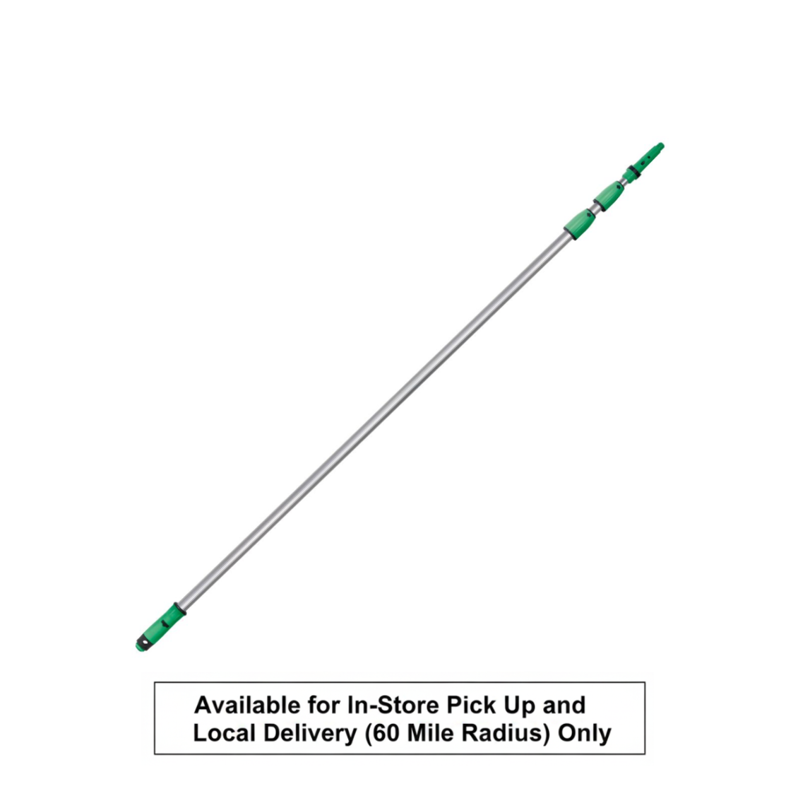 Unger® Opti-Loc Extension Pole, Three Sections. 24 ft./7.5 m. Green/Silver.