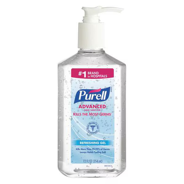 Gel Hand Sanitizer – Citrus Scent, 12 oz Pump Bottle | 12 Pack