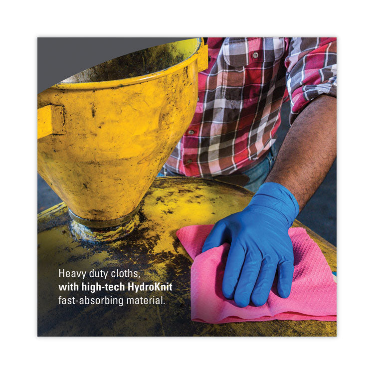 WypAll® PowerClean™ X80 Heavy Duty Cloths, Jumbo Roll - Red, 475 Wipers/Roll, 1 Roll/Case